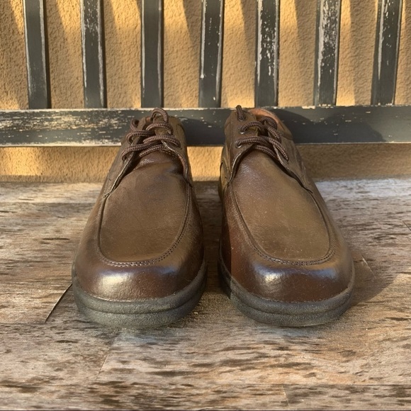 JOHN BLAIR MEN OXFORD SHOES Sz 7W LACE UP COMFORTABLE LEATHER SHOES BROWN - Picture 2 of 9